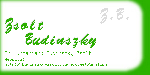 zsolt budinszky business card